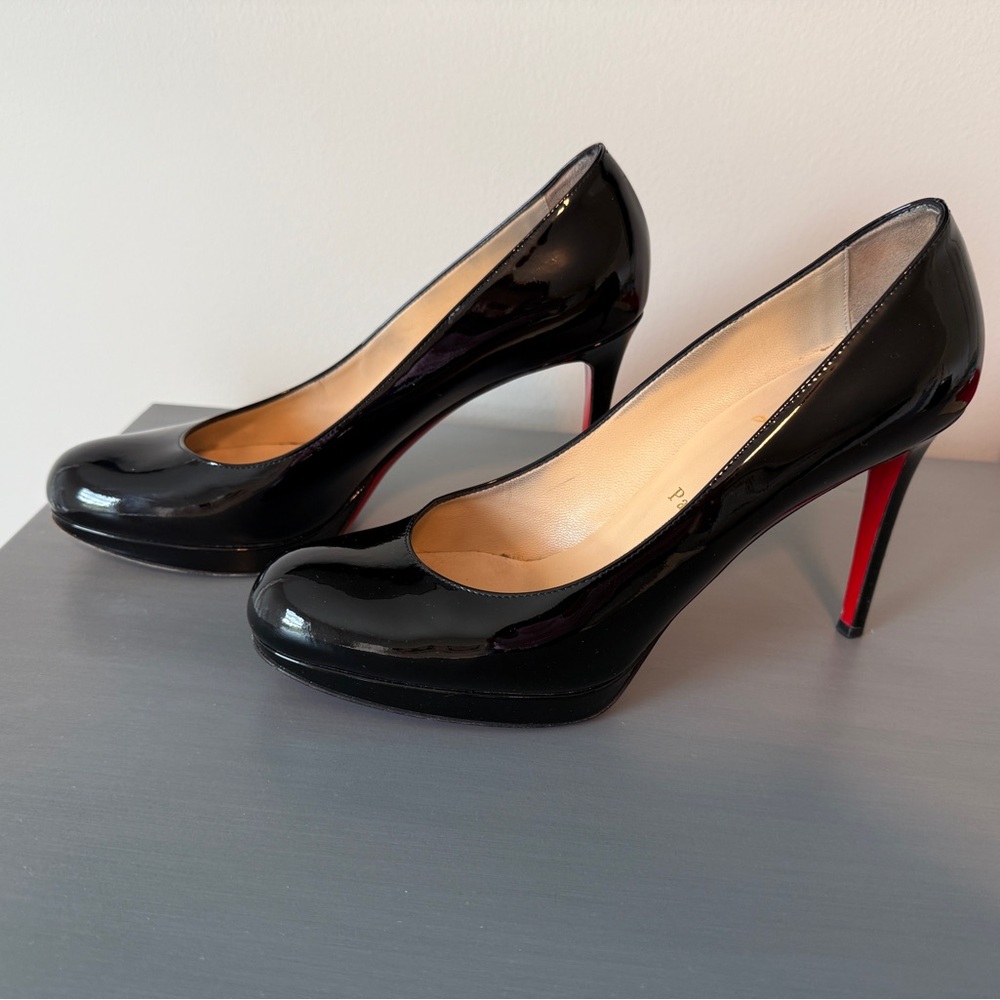 Christian Louboutin - Simple Pump 100m Black Patent Leather Heels